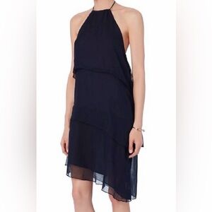 Love Sam Tiered 100% Cotton Navy Blue Women’s Mini Dress